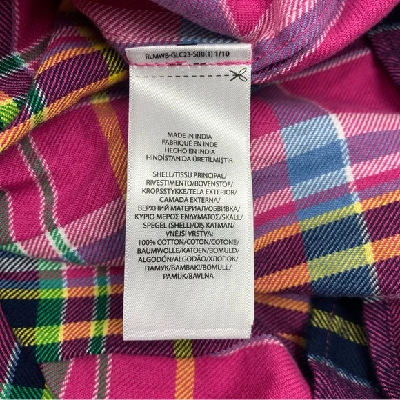 Ralph Lauren Plaid Cotton Twill Shirtdress & Bloomer Pink Size 24 Months NWT - Picture 5 of 6